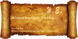 Wiesenberger Erika névjegykártya
